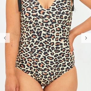 Posh Peanut Womens Swimsuit SZ L 8-10 Leopard NWT